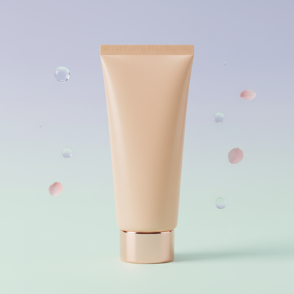 Jabón limpiador facial en tubo - Diseño minimalista 3D