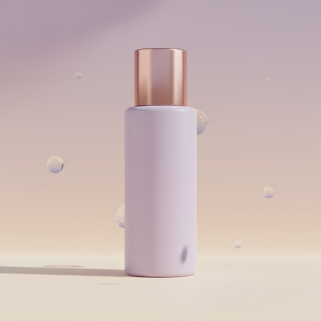 Tónico facial colores alternativos - Diseño minimalista 3D